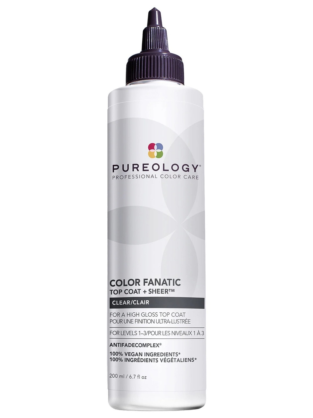 Pureology Color Fanatic Top Coat + Sheer CLEAR Hair Gloss 6.7oz / 200ml New